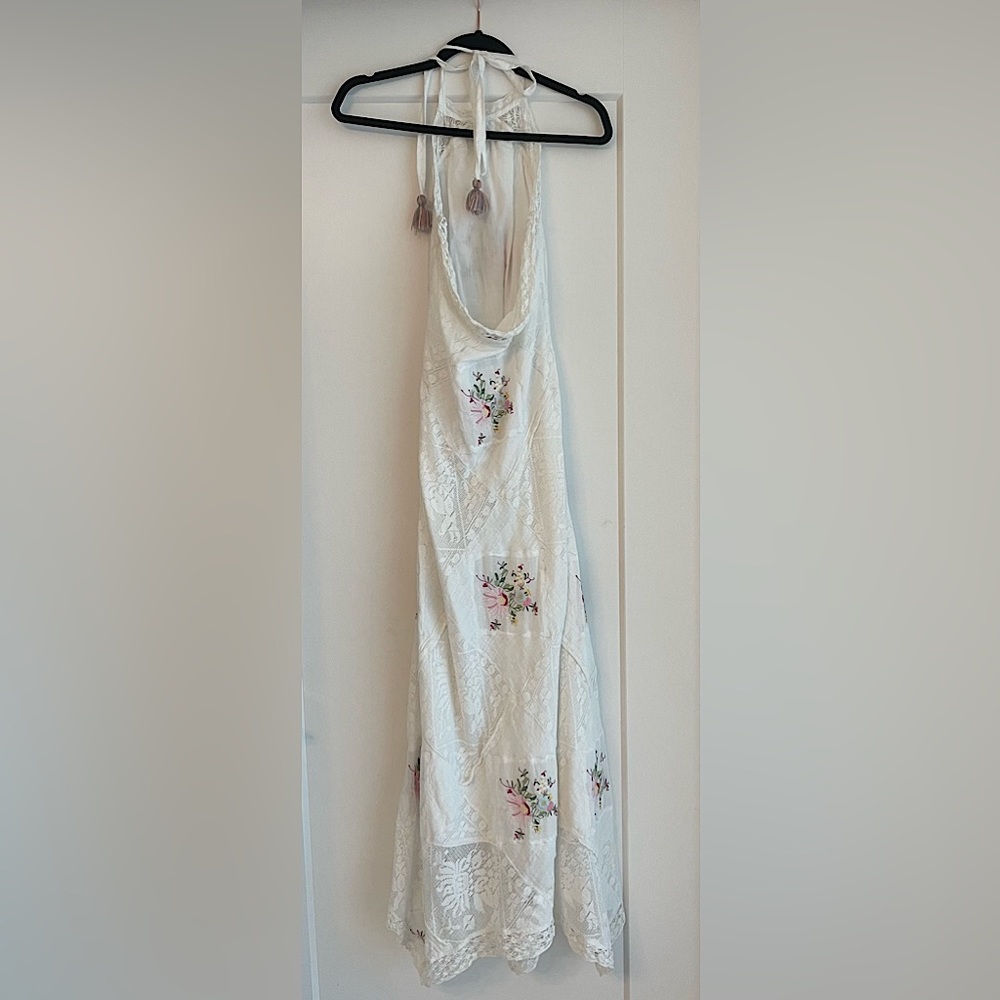 LoveShackFancy, Kamia Embroidered Lace Maxi Dress